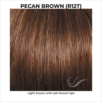 Pecan Brown (R12T)-Light brown with ash brown tips