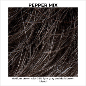 Pepper Mix-Medium brown with 35% light gray and dark brown blend
