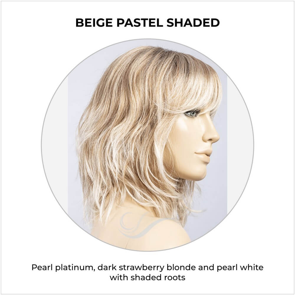 Perla by Ellen Wille in Beige Pastel Shaded-Pearl platinum, dark strawberry blonde and pearl white with shaded roots