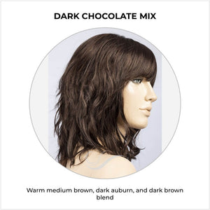 Perla by Ellen Wille in Dark Chocolate Mix-Warm medium brown, dark auburn, and dark brown blend