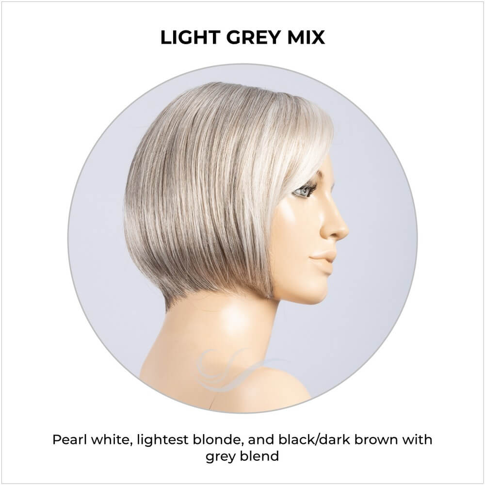 Piemonte Super by Ellen Wille in Light Grey Mix-Pearl white, lightest blonde, and black/dark brown with grey blend