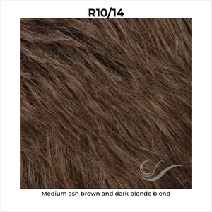 R10/14-Medium ash brown and dark blonde blend
