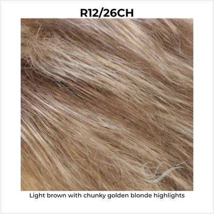 R12/26CH-Light brown with chunky golden blonde highlights