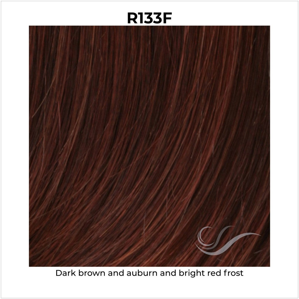 R133F-Dark brown with auburn and bright red frost