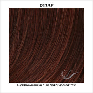 R133F-Dark brown with auburn and bright red frost