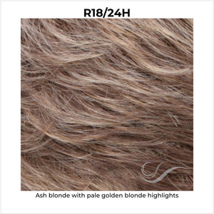 R18/24H-Ash blonde with pale golden blonde highlights