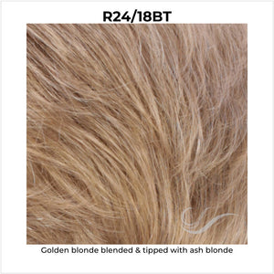 R24/18BT-Golden blonde blended & tipped with ash blonde