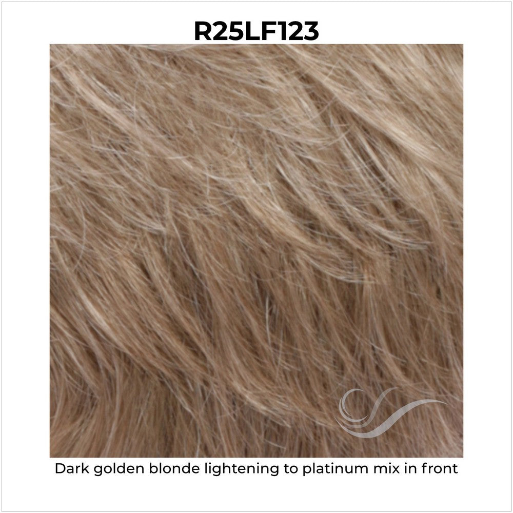 R25LF123-Dark golden blonde lightening to platinum mix in front