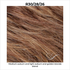 R30/28/26-Medium auburn and light auburn and golden blonde blend