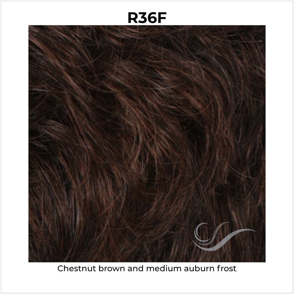 R36F-Chestnut brown and medium auburn frost