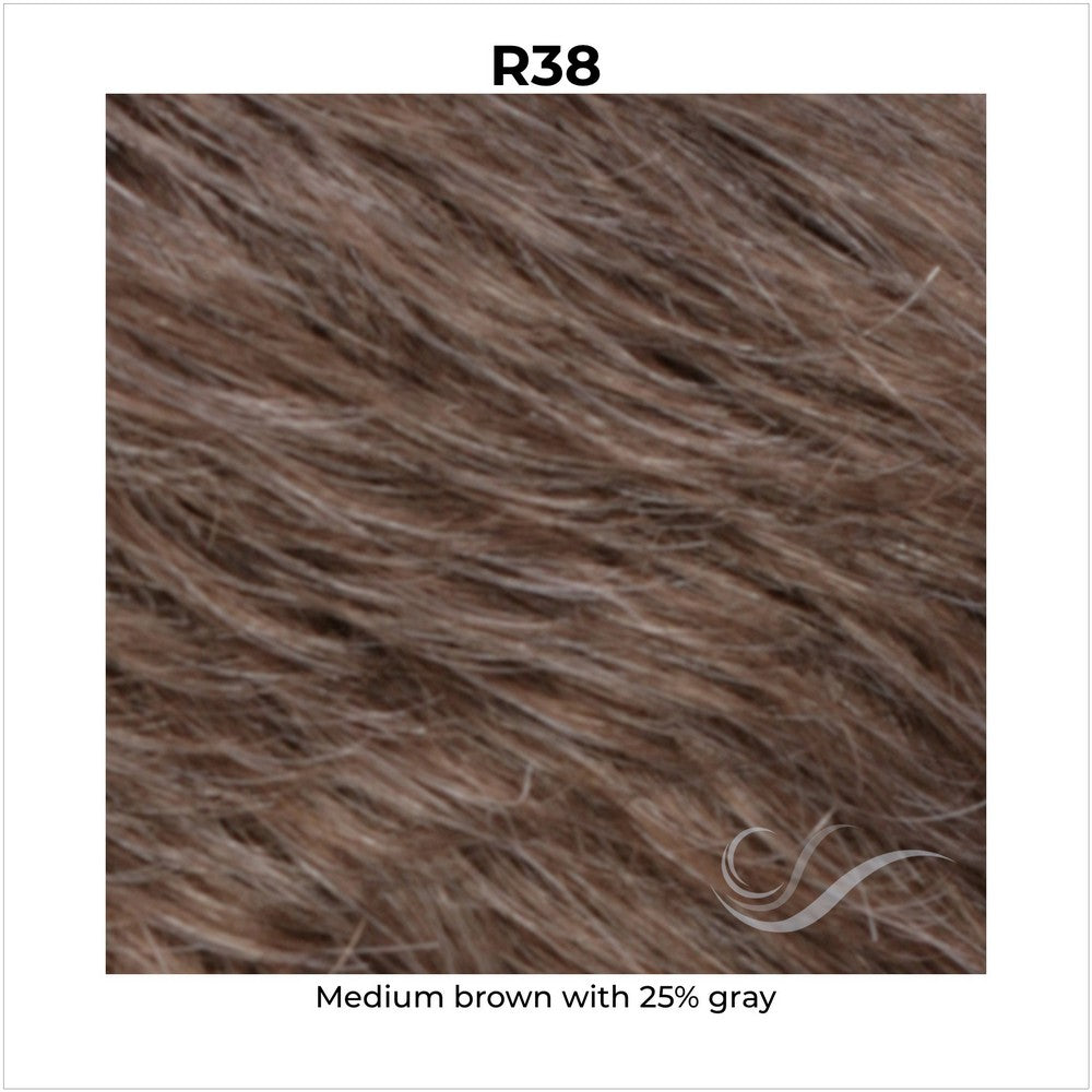 R38-Medium brown with 25% gray