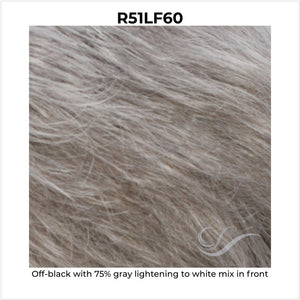 R51LF60-Off-black with 75% gray lightening to white mix in front