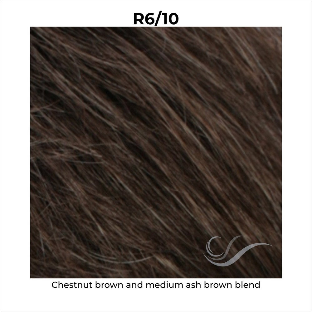 R6/10-Chestnut brown and medium ash brown blend