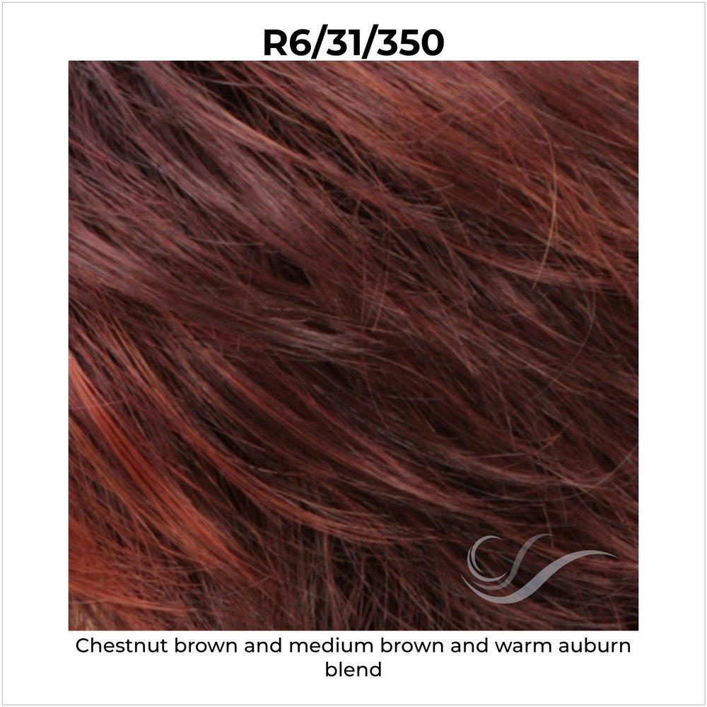R6/31/350-Chestnut brown and medium brown and warm auburn blend