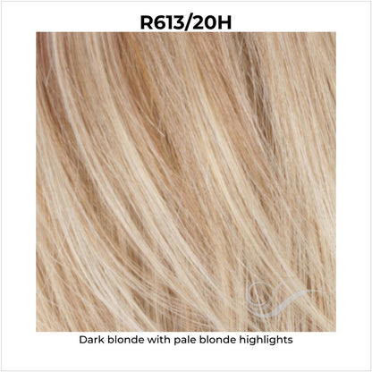 R613/20H-Dark blonde with pale blonde highlights
