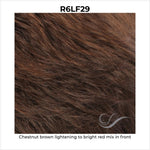 Load image into Gallery viewer, R6LF29-Chestnut brown lightening to bright red mix in front
