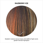 Load image into Gallery viewer, Razberry Ice-Reddish medium brown base with 50/50 of light red &amp; golden blonde highlights
