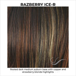 Load image into Gallery viewer, Razberry Ice-R-Rooted dark medium auburn base with copper and strawberry blonde highlights
