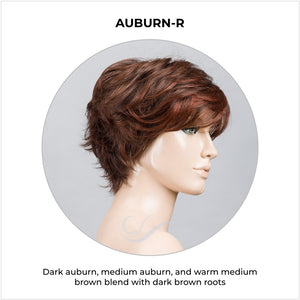 Relax by Ellen Wille in Auburn-R-Dark auburn, medium auburn, and warm medium brown blend with dark brown roots