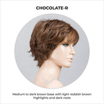 Load image into Gallery viewer, Relax by Ellen Wille in Chocolate-R-Medium to dark brown base with light reddish brown highlights and dark roots
