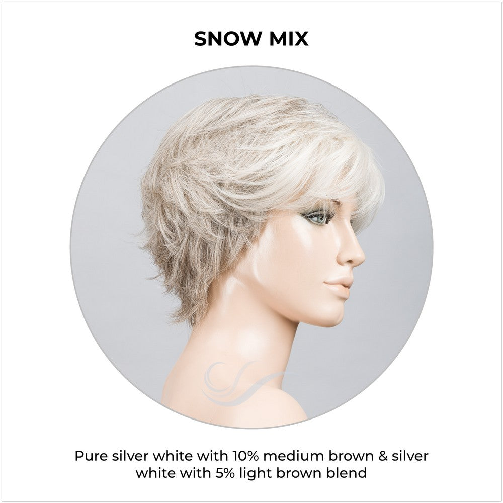 Relax Large by Ellen Wille in Snow Mix-Pure silver white with 10% medium brown & silver white with 5% light brown blend