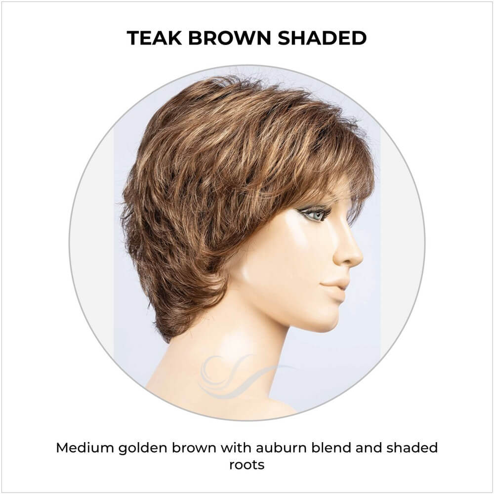 Rica by Ellen Wille in Teak Brown Shaded-Medium golden brown with auburn blend and shaded roots