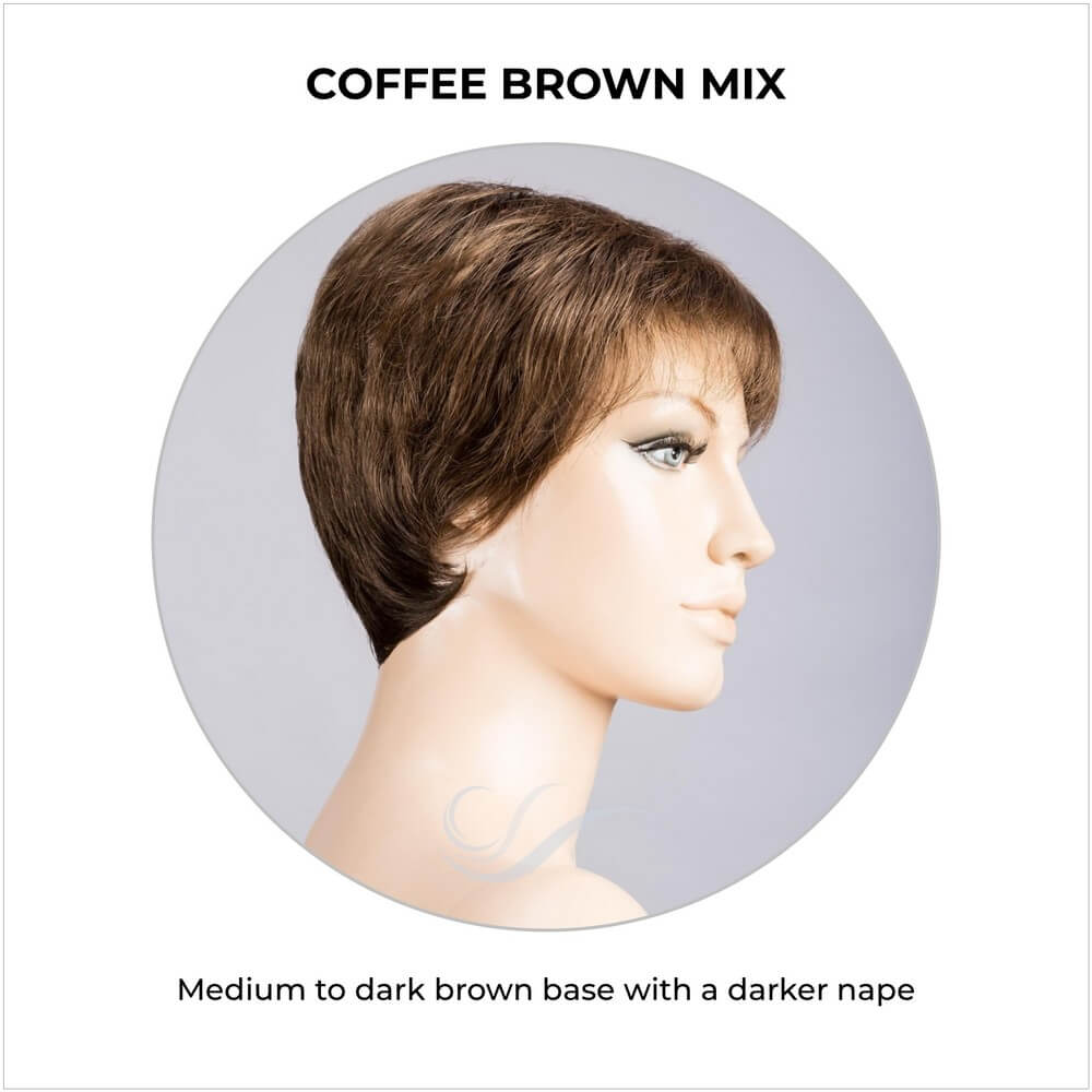 Rimini Mono Large by Ellen Wille in Coffee Brown Mix-Medium to dark brown base with a darker nape
