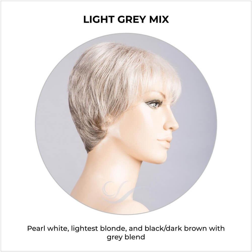 Rimini Mono Large by Ellen Wille in Light Grey Mix-Pearl white, lightest blonde, and black/dark brown with grey blend