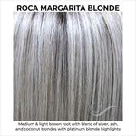 Load image into Gallery viewer, Roca Margarita Blonde-Medium &amp; light brown root with blend of silver, ash, and coconut blondes with platinum blonde highlights
