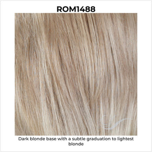 ROM1488-Dark blonde base with a subtle graduation to lightest blonde