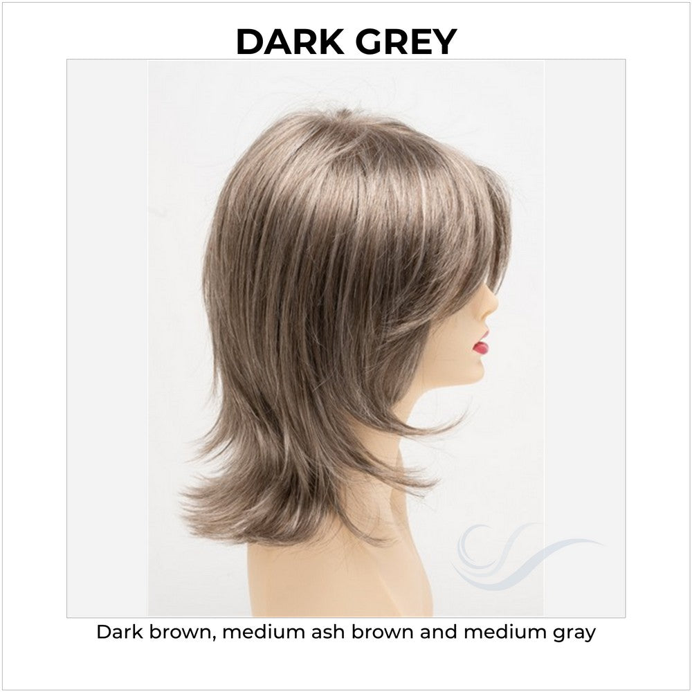 Rose by Envy in Dark Grey-Dark brown, medium ash brown and medium gray
