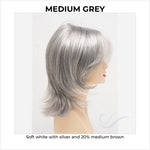 Load image into Gallery viewer, Rose by Envy in Medium Grey-Soft white with silver and 20% medium brown
