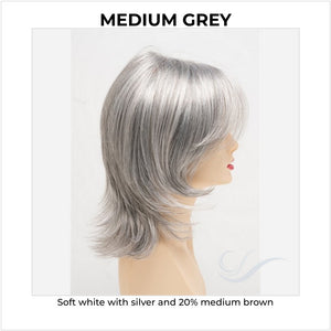 Rose by Envy in Medium Grey-Soft white with silver and 20% medium brown