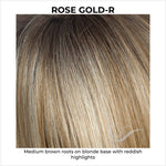 Load image into Gallery viewer, Rose Gold-R-Medium brown roots on blonde base with reddish highlights
