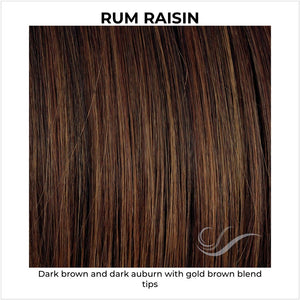 Rum Raisin-Dark brown and dark auburn with gold brown blend tips