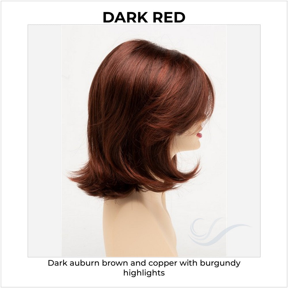 Sam by Envy in Dark Red-Dark auburn brown and copper with burgundy highlights