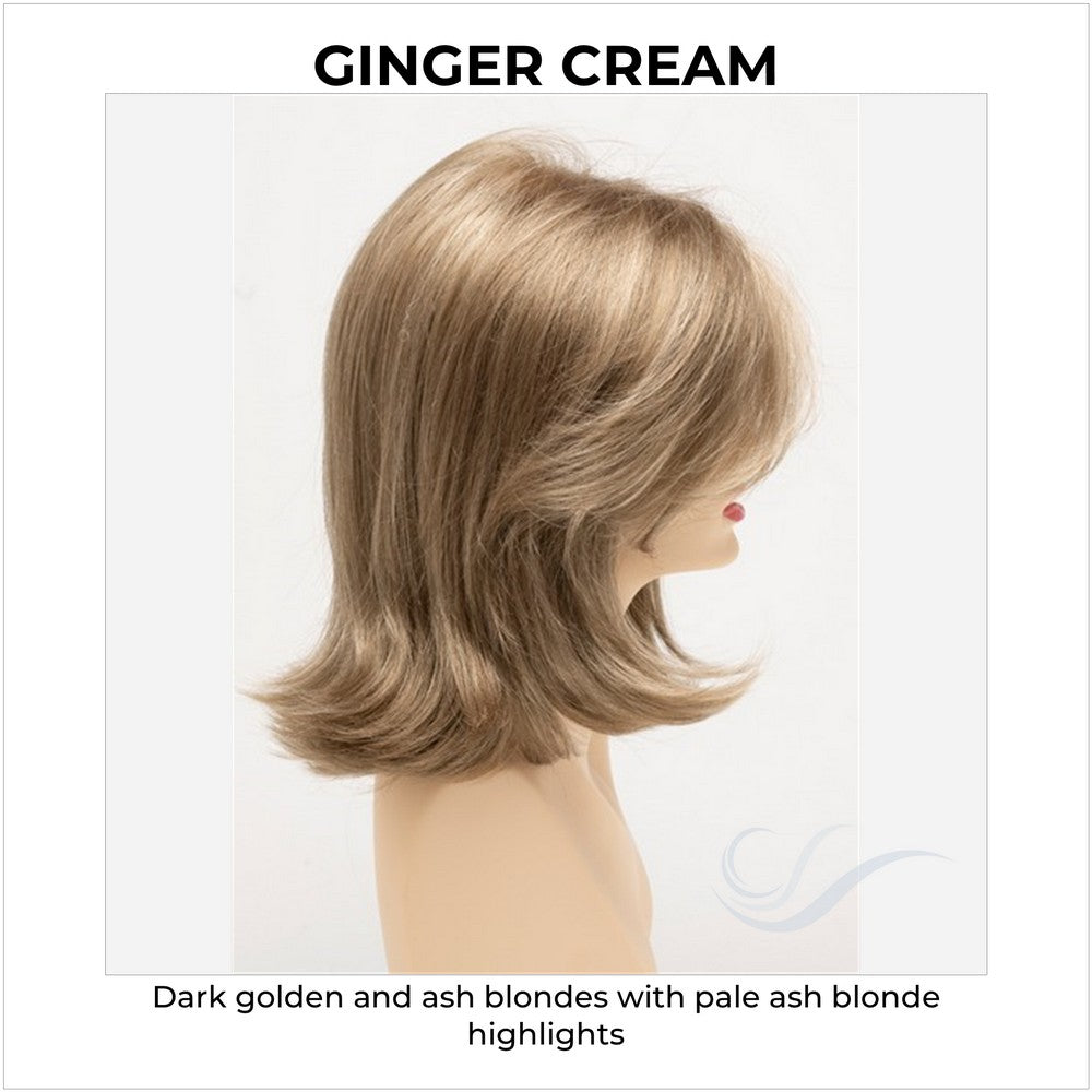 Sam by Envy in Ginger Cream-Dark golden and ash blondes with pale ash blonde highlights