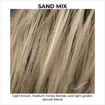 Sand Mix-Light brown, medium honey blonde, and light golden blonde blend