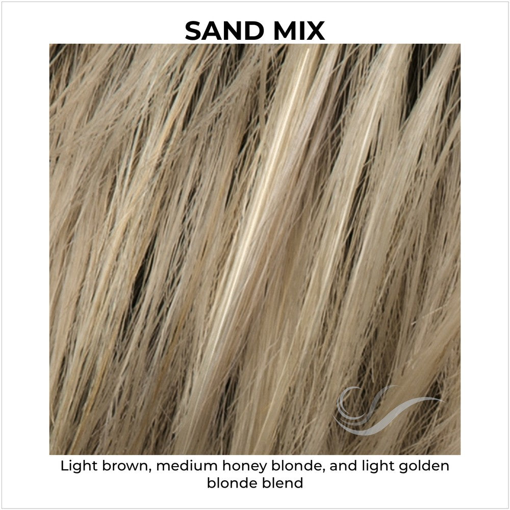 Sand Mix-Light brown, medium honey blonde, and light golden blonde blend
