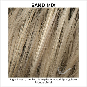 Sand Mix-Light brown, medium honey blonde, and light golden blonde blend