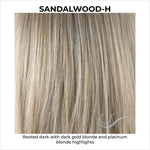 Load image into Gallery viewer, Sandalwood-H-Rooted dark with dark gold blonde and platinum blonde highlights
