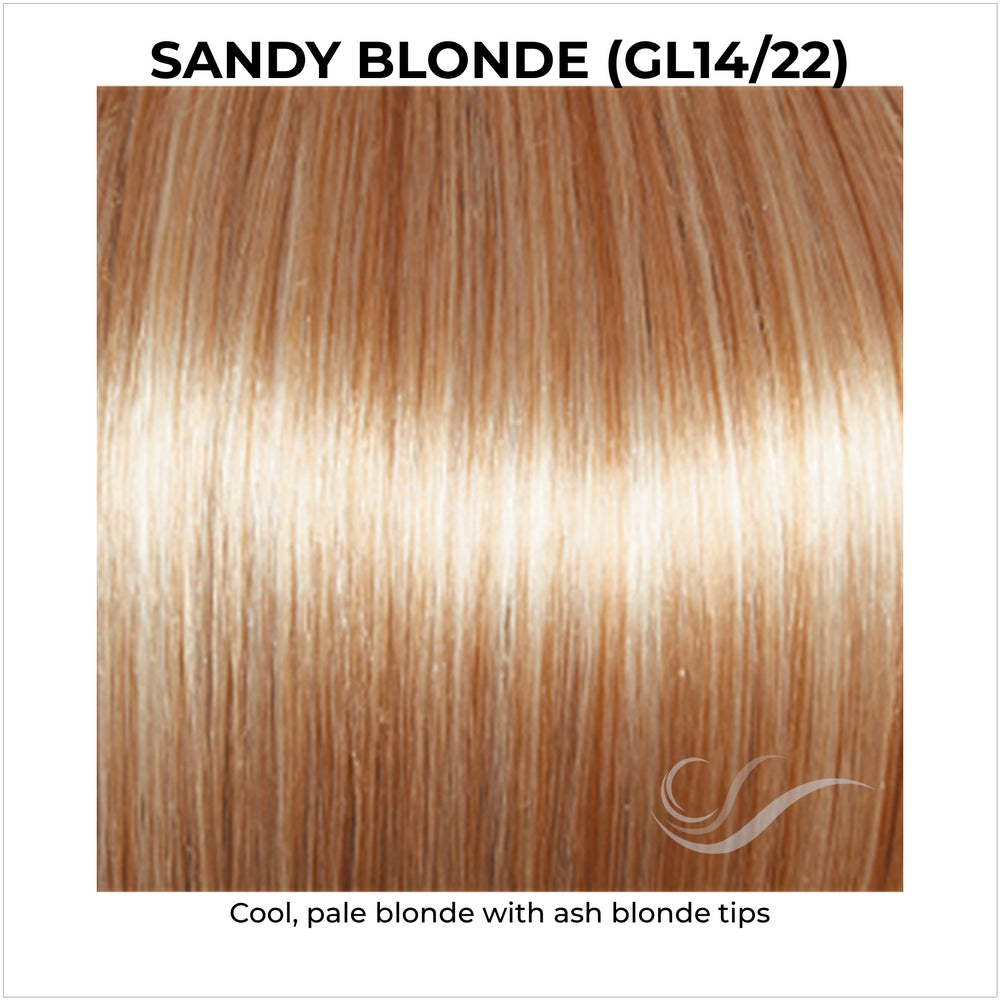 Sandy Blonde (GL14/22)-Cool, pale blonde with ash blonde tips