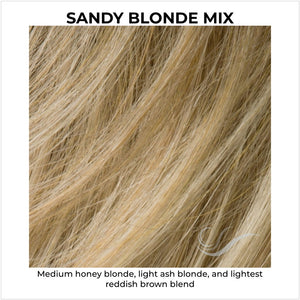 Sandy Blonde Mix-Medium honey blonde, light ash blonde, and lightest reddish brown blend