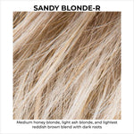 Load image into Gallery viewer, Sandy Blonde-R-Medium honey blonde, light ash blonde, and lightest reddish brown blend with dark roots
