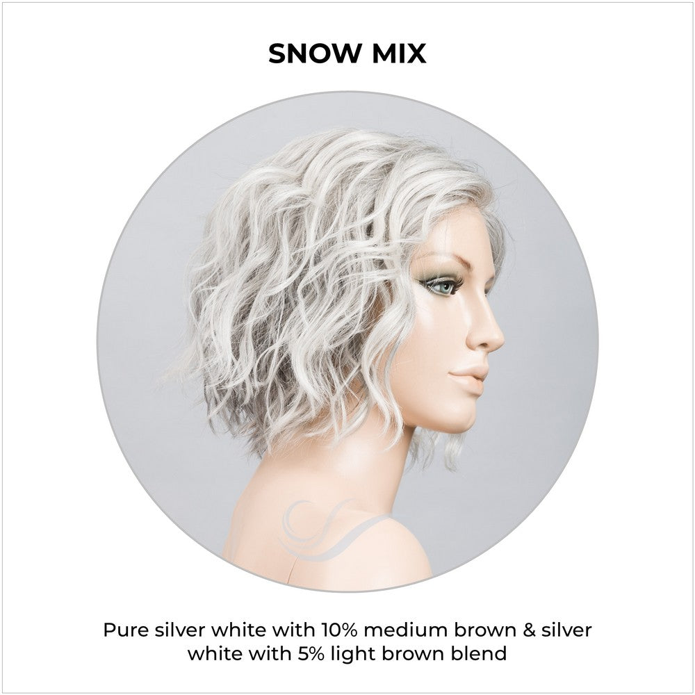 Scala wig by Ellen Wille in Snow Mix-Pure silver white with 10% medium brown & silver white with 5% light brown blend