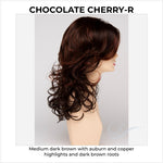 Load image into Gallery viewer, Selena By Envy in Chocolate Cherry-R-Medium dark brown with auburn and copper highlights and dark brown roots
