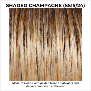 Shaded Champagne (SS15/24)-Medium blonde with golden blonde highlights and darker color depth at the root