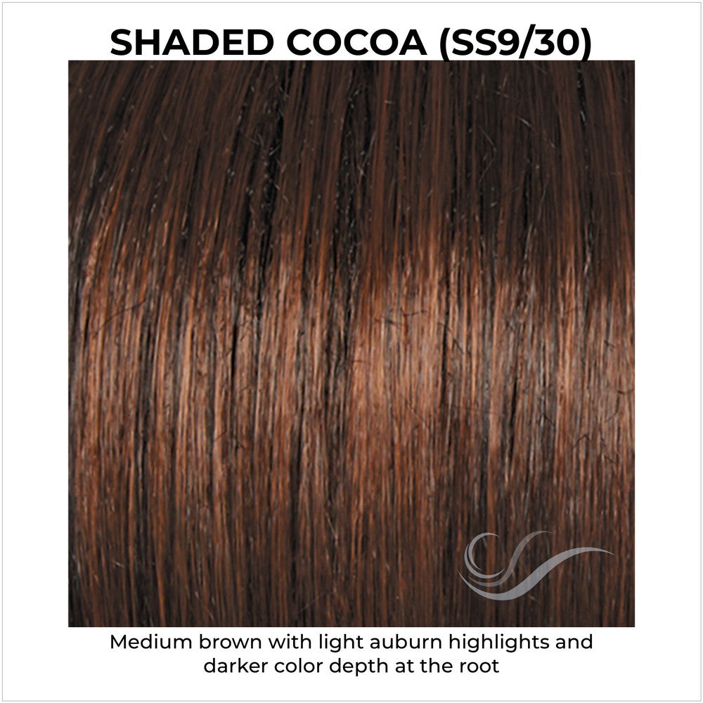 Shaded Cocoa (SS9/30)-Medium brown with light auburn highlights and darker color depth at the root