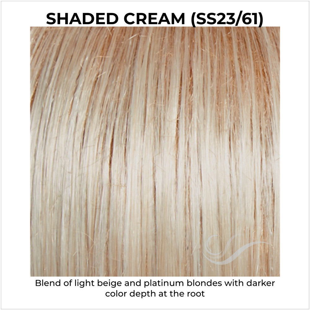 Shaded Cream (SS23/61)-Blend of light beige and platinum blondes with darker color depth at the root