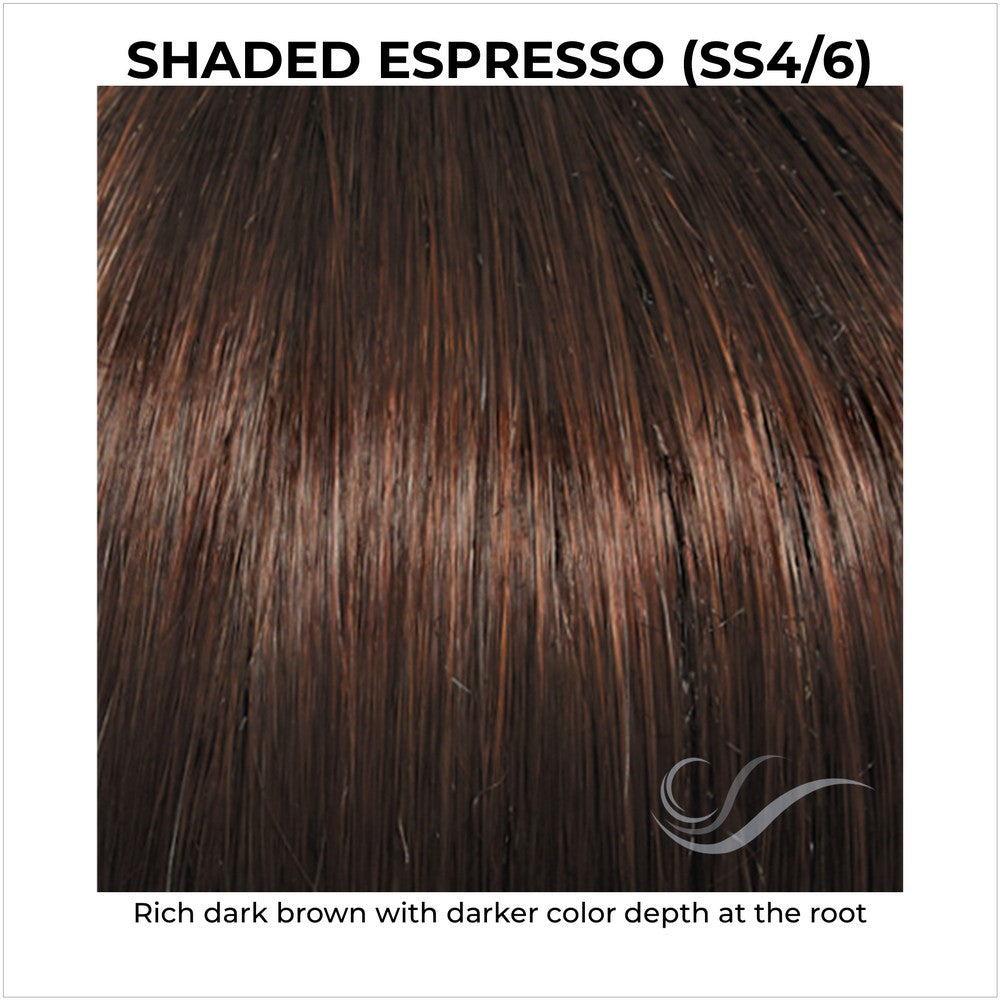 Shaded Espresso (SS4/6)-Rich dark brown with darker color depth at the root